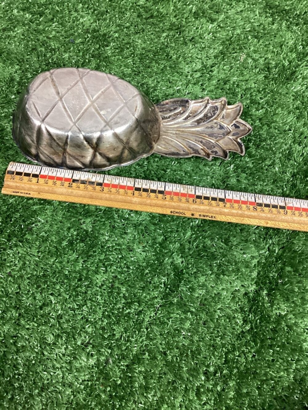 Tropical International SIlver Company Pineapple Trinket Dish SIlver Planted - Picture 13 of 14